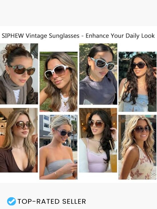 Polarized Square Wrap Sunglasses UV400 Protection Vintage Retro Chic main image 6